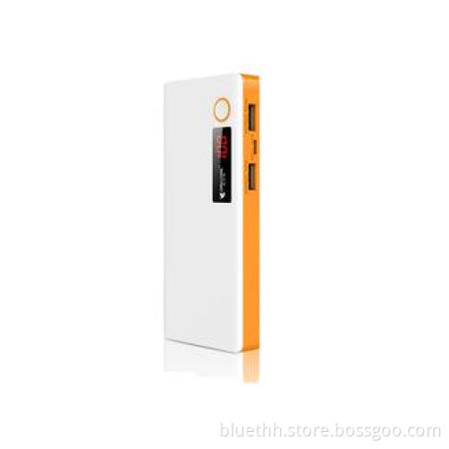 Camera / Cell Phone white Portable 18650 Power Bank With LE